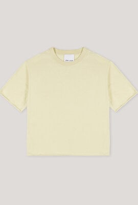 L'Ame de Julie Gelbes Strick-T-Shirt 100% Kaschmir