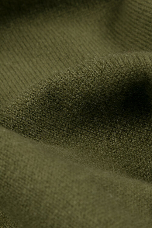 L'Ame de Julie Grünes Gestricktes Bandana 100% Kaschmir