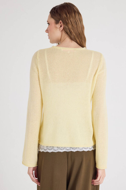 Absolut Cashmere Gelber Maggie-Pullover