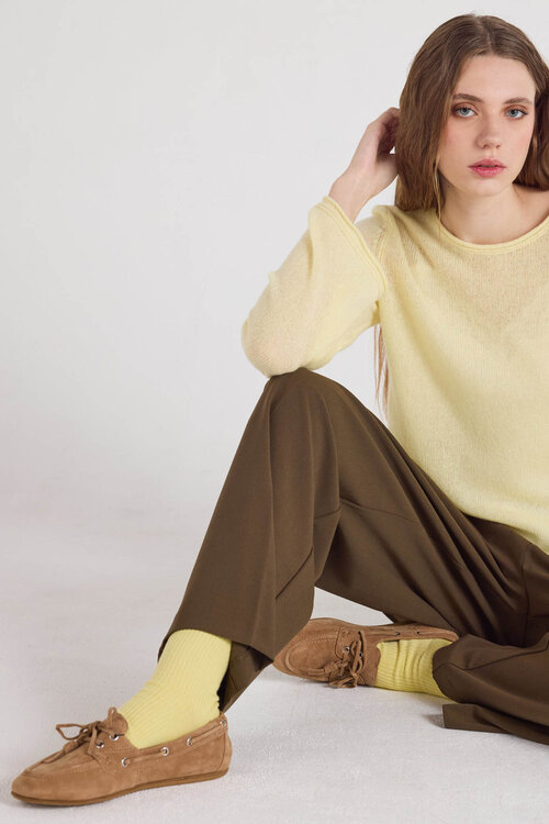 Absolut Cashmere Gelber Maggie-Pullover