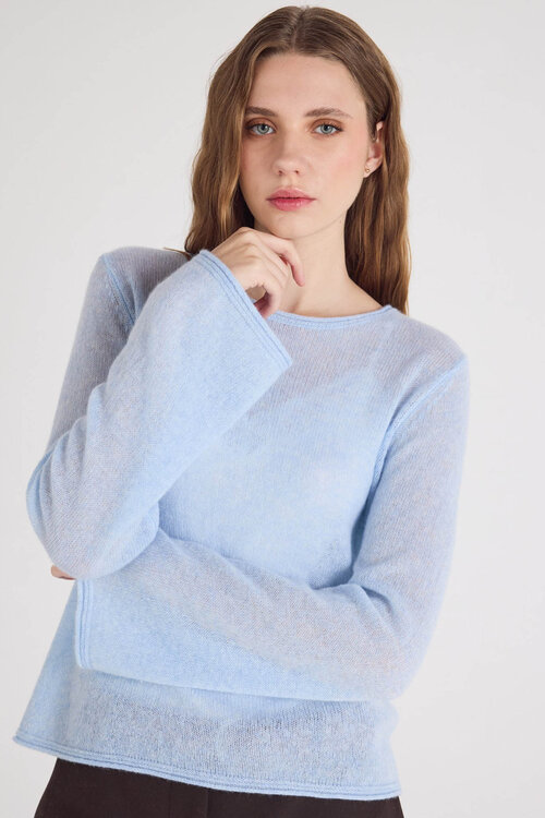 Absolut Cashmere Sky Blue Maggie Pullover