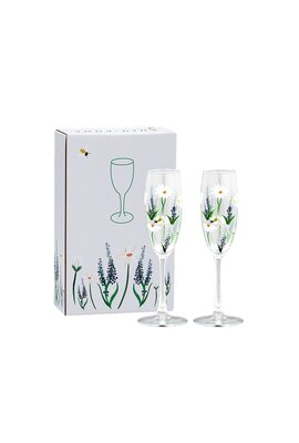 Anna & Nina Verschiedene Farben Frühlingstoast Champagnerflöte