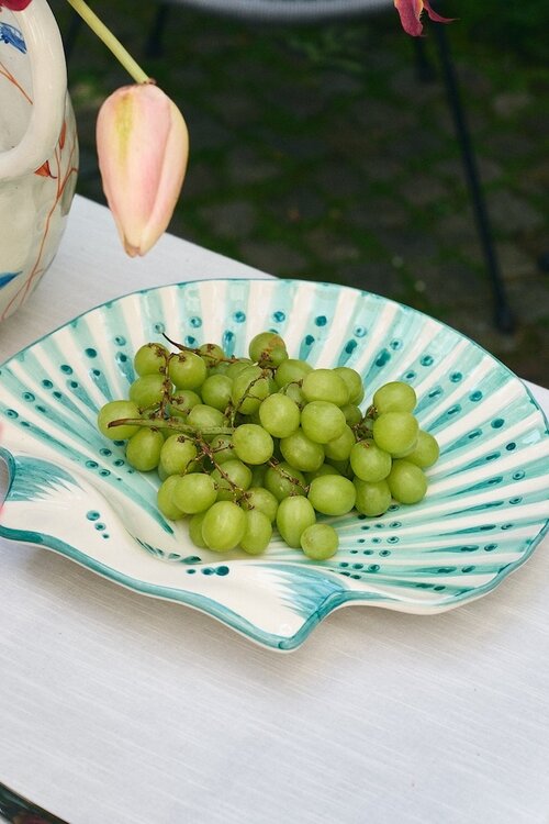 Anna & Nina Grüne Shell Verde Servierplatte