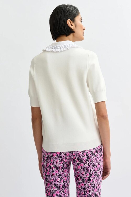 Essentiel Antwerp Weißer Polo-Pullover