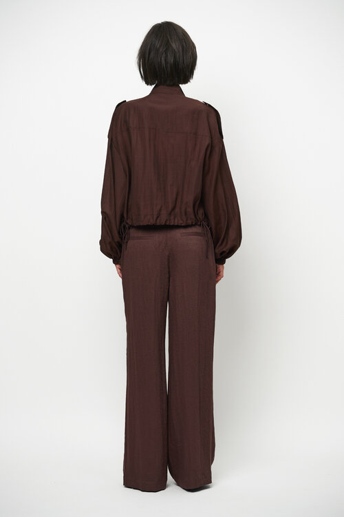 Dante 6 Dunkelbraune Kenila Wide Leg Hose