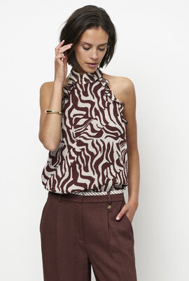 Dante 6 Zebra Print Galilee Neckholder-Top