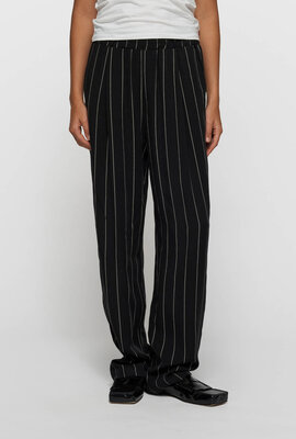 10Days Schwarze fließende Hosen mit Nadelstreifen