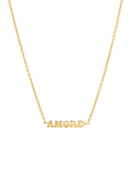 Anna & Nina Gold Amore Halskette