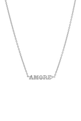 Anna & Nina Silber Amore Halskette