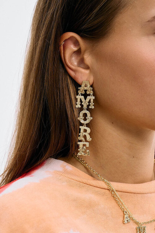 Anna & Nina Gold Amore Studs