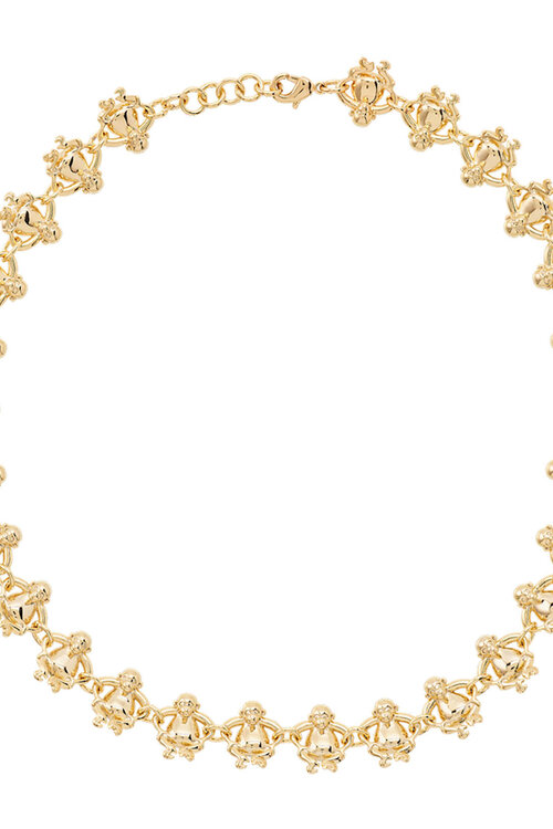 Anna & Nina Goldener Affen-Schleifen-Choker