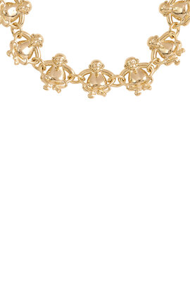 Anna & Nina Gold Monkey Loop Armband