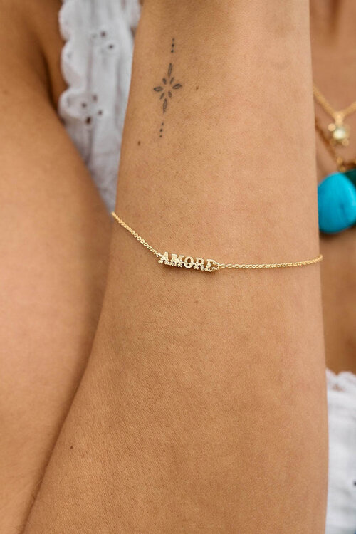 Anna & Nina Gold Amore Armband