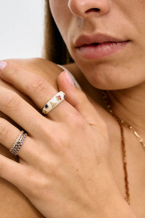 Anna & Nina Goldener Tutti Frutti Ring