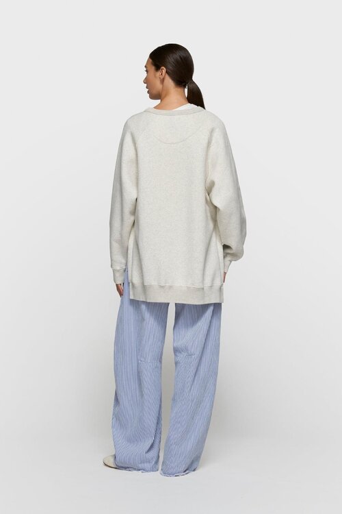 10Days Soft White Melee asymmetrischer Pullover