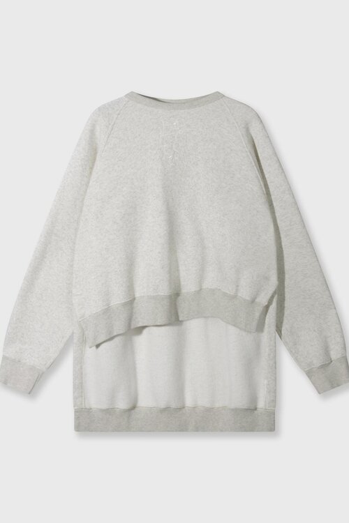10Days Soft White Melee asymmetrischer Pullover