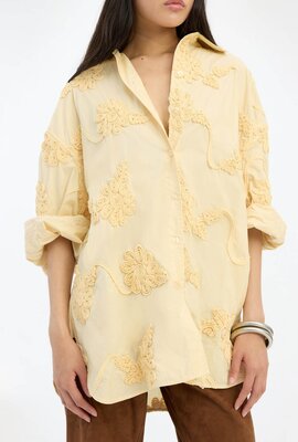 Rotate Gelbes Oversized-Shirt