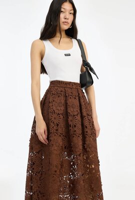 Rotate Brauner Midi-Rock