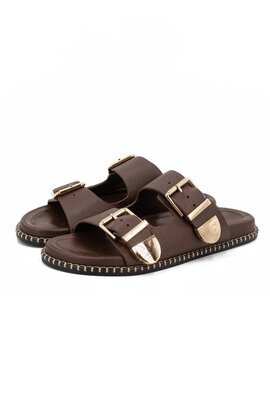 Toral Shoes Dunkelbraune Hausschuhe