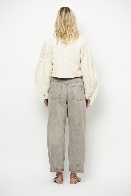 Dante 6 Off White Vale Fringe Boucle Jacke