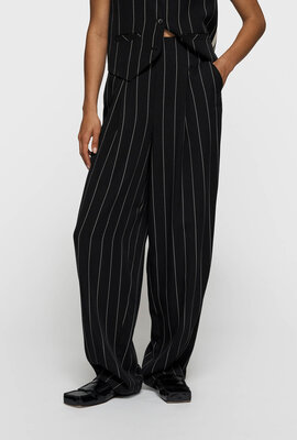 10Days Schwarze Nadelstreifenhose