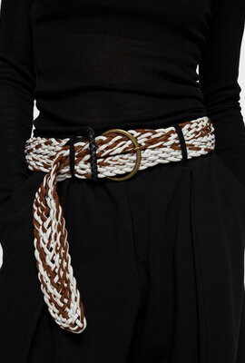 10Days Brauner geflochtener Gürtel