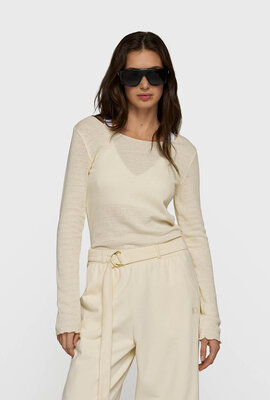 10Days Vanilla Langarmshirt aus Mesh