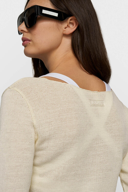 10Days Vanilla Langarmshirt aus Mesh
