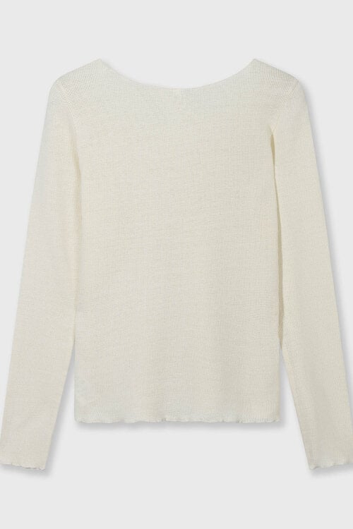 10Days Vanilla Langarmshirt aus Mesh