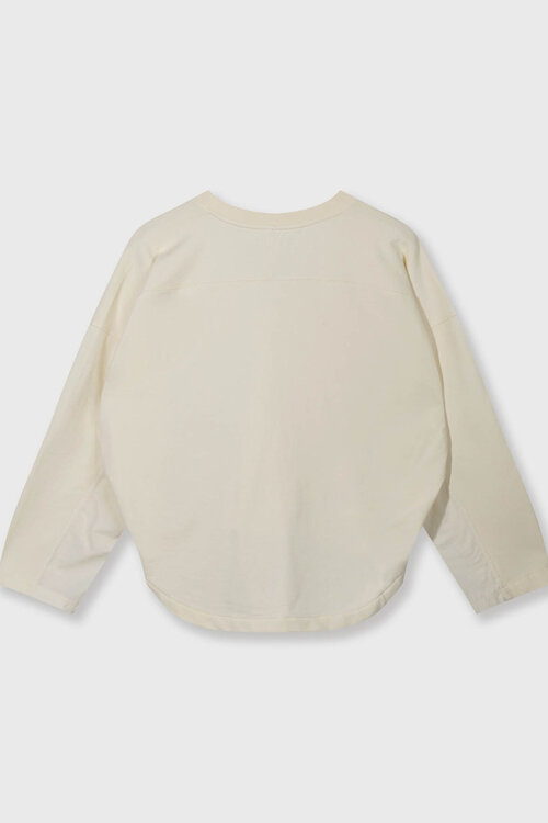 10Days Vanillepullover mit V-Ausschnitt aus Fleece