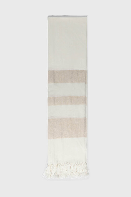 10Days Ecru Schal Baumwolle Lurex