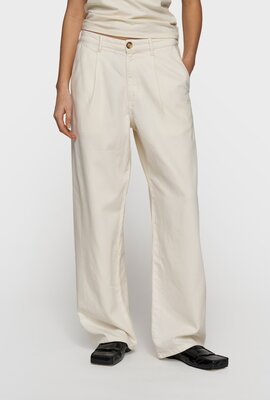 10Days Ecru weiche Twill-Hose