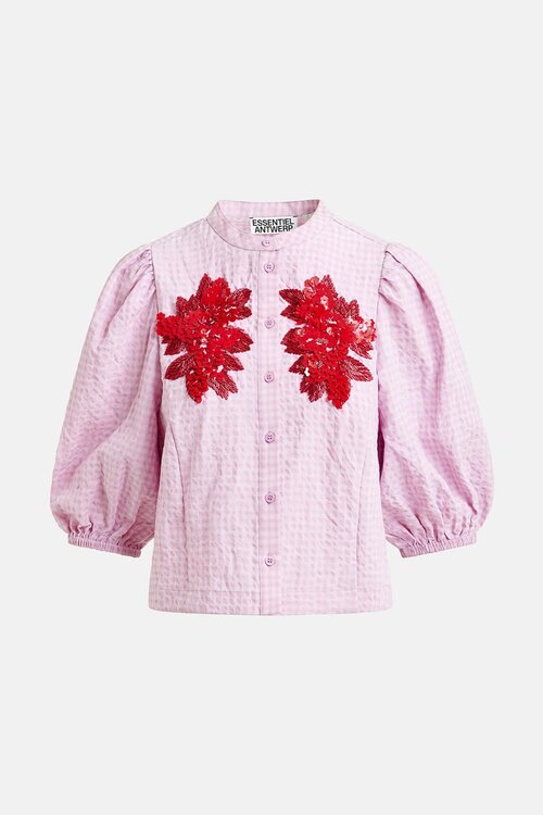 Essentiel Antwerp Rosa Bluse Kurzer Ärmel
