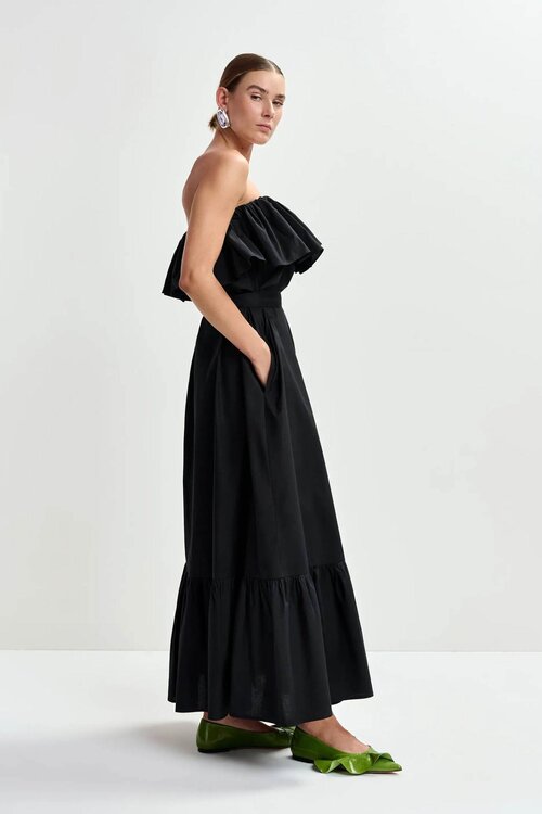 Essentiel Antwerp Schwarzes Maxikleid