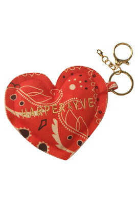 Harper & Yve Orangener Bandana-Schlüsselanhänger