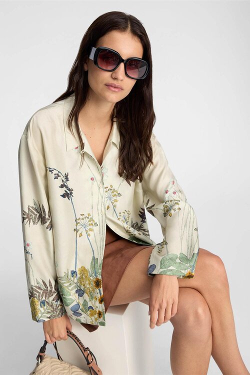 Munthe Creme Stickerei Faiza Bluse