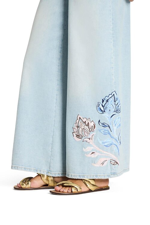 Cambio Hellblaue Palazzo-Jeans