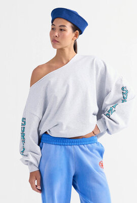 Stieglitz Grau melange Winny Off Shoulder Oversized