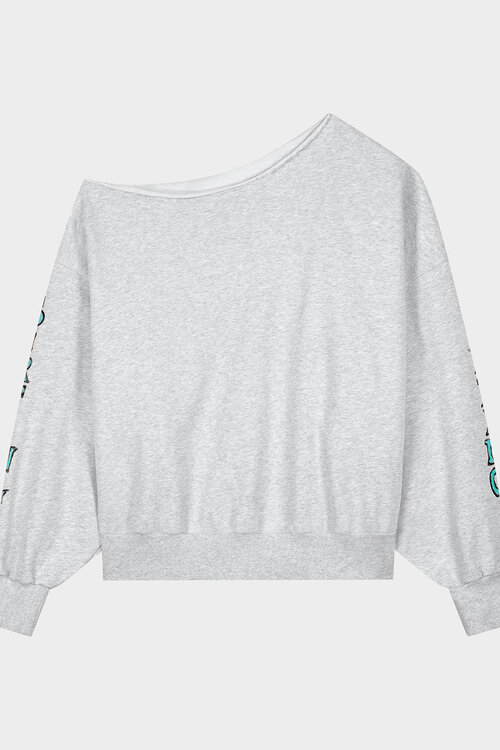 Stieglitz Grau melange Winny Off Shoulder Oversized