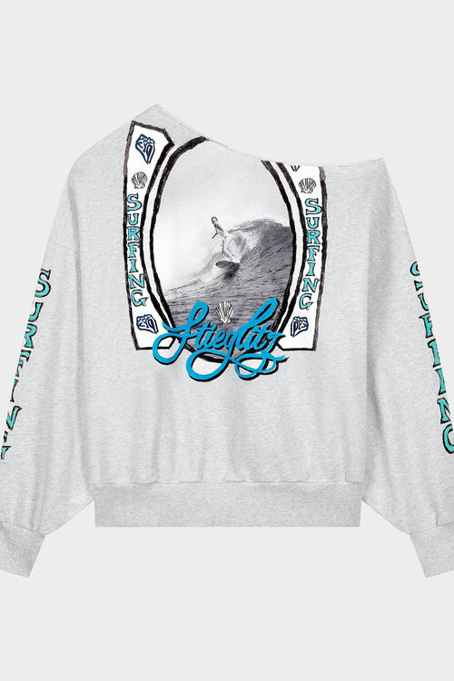 Stieglitz Grau melange Winny Off Shoulder Oversized