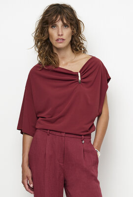 Dante 6 Bordeaux Gou Drapey Top