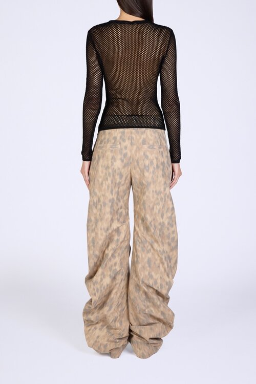 Ganni Schwarzes Mesh-Shirt