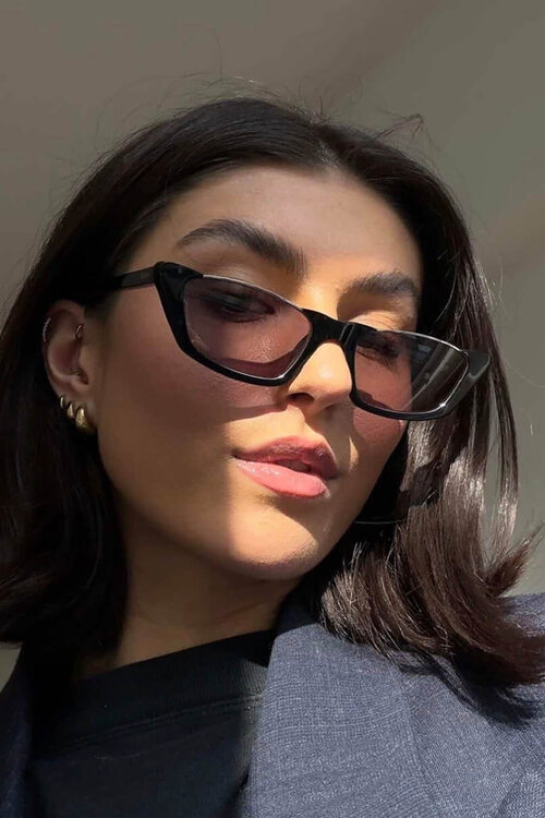 Nulá Schwarze Sonnenbrille