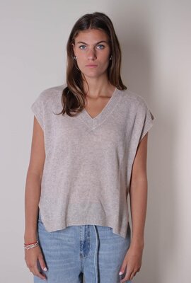 Absolut Cashmere Beige Samantha ärmelloser Pullover