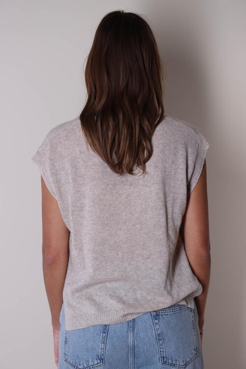 Absolut Cashmere Beige Samantha ärmelloser Pullover