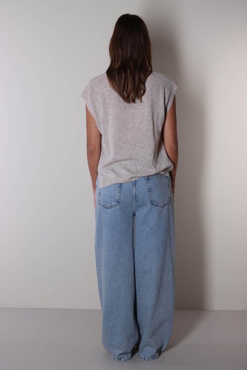 Absolut Cashmere Beige Samantha ärmelloser Pullover