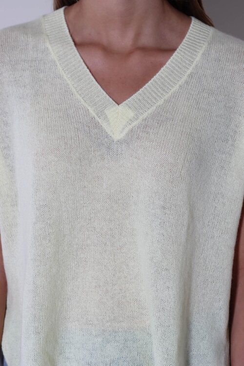 Absolut Cashmere Lime Samantha ärmelloser Pullover