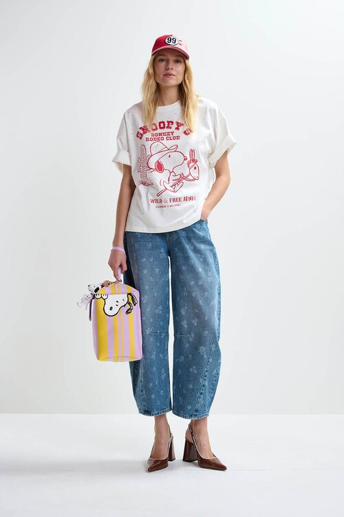 Essentiel Antwerp Weißes Strass-T-Shirt