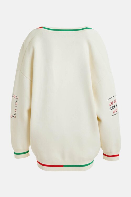 Essentiel Antwerp Off White Snoopy Embo Cardigan