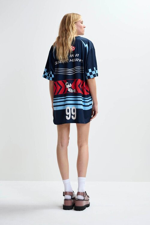 Essentiel Antwerp Dunkelblaues Oversized T-Shirt